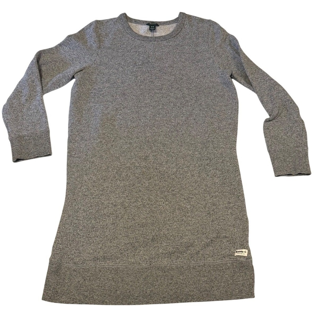 Roots Sweatshirt Dress Grey Long Sleeve Crew Neck Mini Medium - Picture 2 of 7